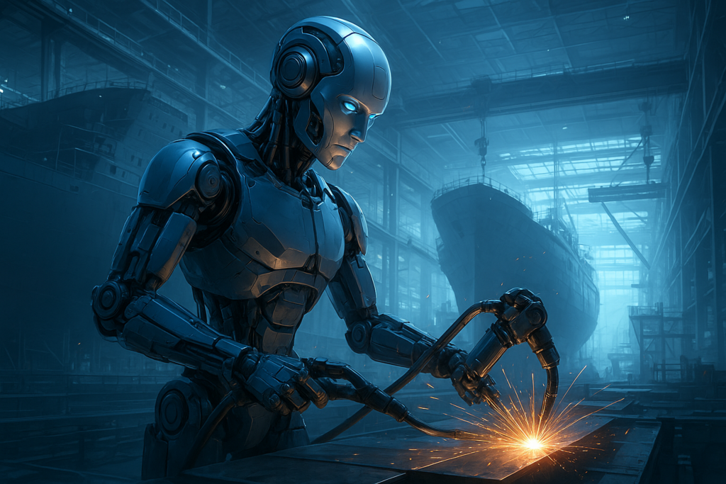 Physical AI nei Cantieri Navali: La Robotica Umanoide Trasforma la Produzione Industriale